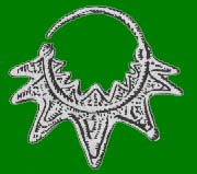 Височное кольцо с лучами в виде лучей солнца...